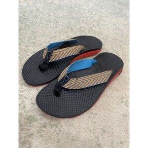 Chaco Size 8 Women's Flip Vibe EcoThread Flip Flops Sandals-Rainbow Chevron